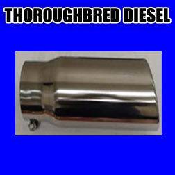 Different trends exhaust tip-4" in 5" out stainless rolled slant cut-12" long