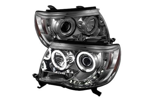 Spyder tt05sm chrome smoke ccfl halo projector headlights head light w leds