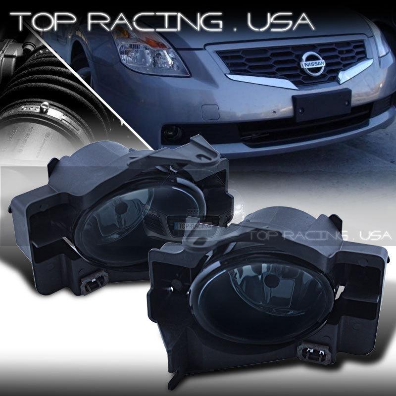 08-12 nissan altima 2dr coupe ikon smoke oe style bumper fog lights w/ switch