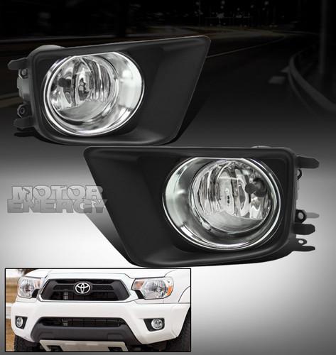 2012-2013 toyota tacoma bumper fog light w/bulb+chrome trim cover+harness+switch