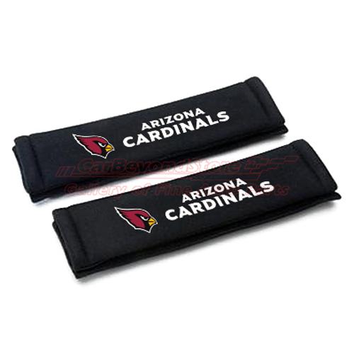 Nfl arizona cardinals seat belt shoulder pads, pair, licensed + free gift