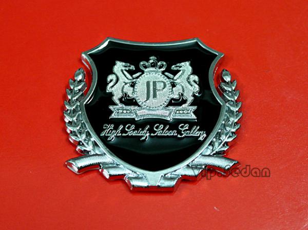 Junction produce silvery black metal zinc alloy auto side sticker emblem decals