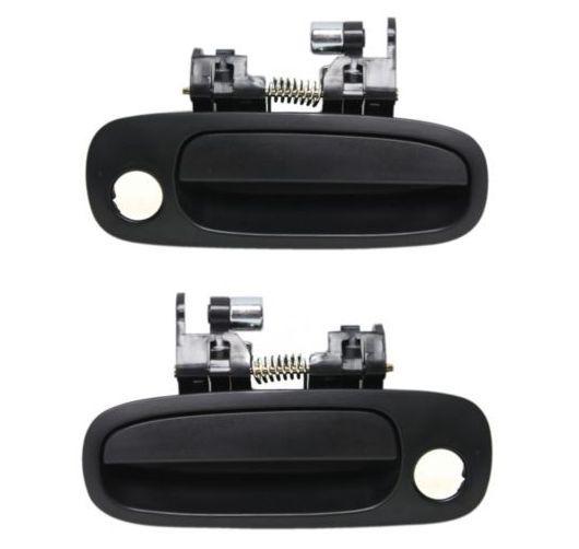 New outside exterior door handle texture black pair set autokit for toyota chevy