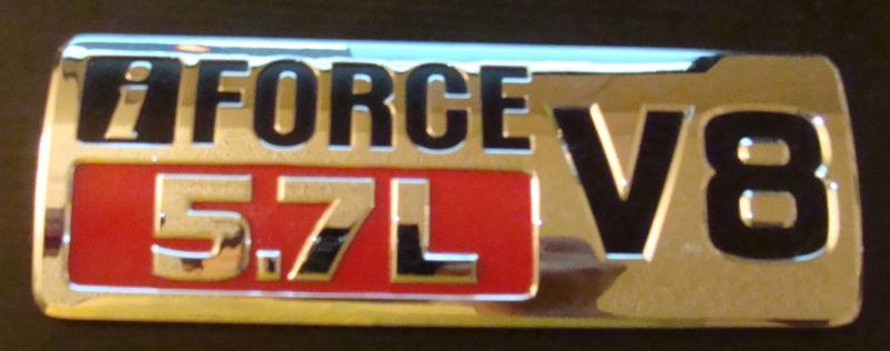 V8 iforce 5.7l emblem badge decal tundra 07 08 09 10 11 12 13 genuine oem 