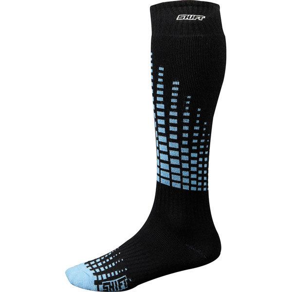 Black m shift racing moto socks