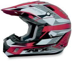 New afx fx-17 atv/motocross/offroad helmet, red multi, 4xl/xxxxl