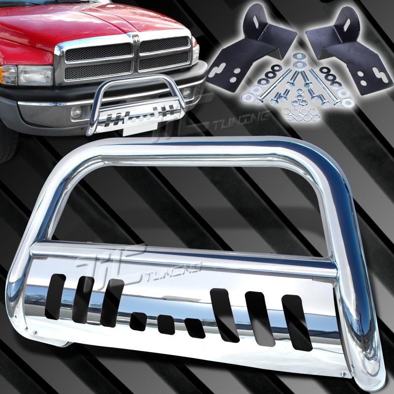 Dodge 94-02 1500 2500 3500 pickup truck chrome front upper push bull bar grille