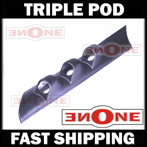 Black 94-97 dodge ram fullsize truck triple gauge a pillar pod abs plastic