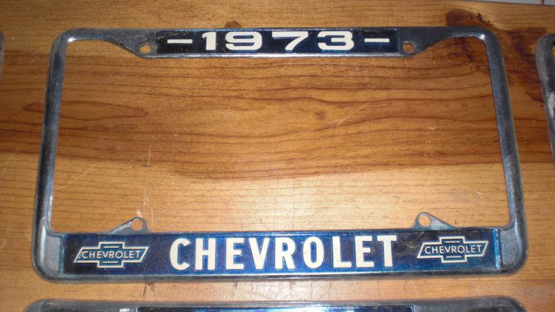 73 1973 chevy car truck chrome license plate frame