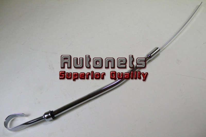 Chrome steel pontiac 1965-79 v8 engine oil dipstick 326 350 400 455 hot rat rod