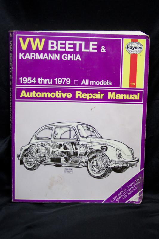 Vw beetle & karmann ghia 1954 - 1979 - haynes automotive repaire manual