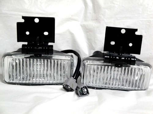 Jeep 1997-1998 grand cherokee glass driving fog light lamp rl h pair w/bulbs new