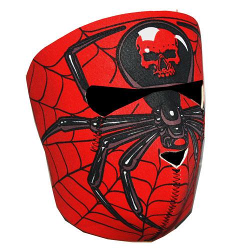 Motorcycle bike snowboard ski snow snowmobile face mask balacla spider red skull