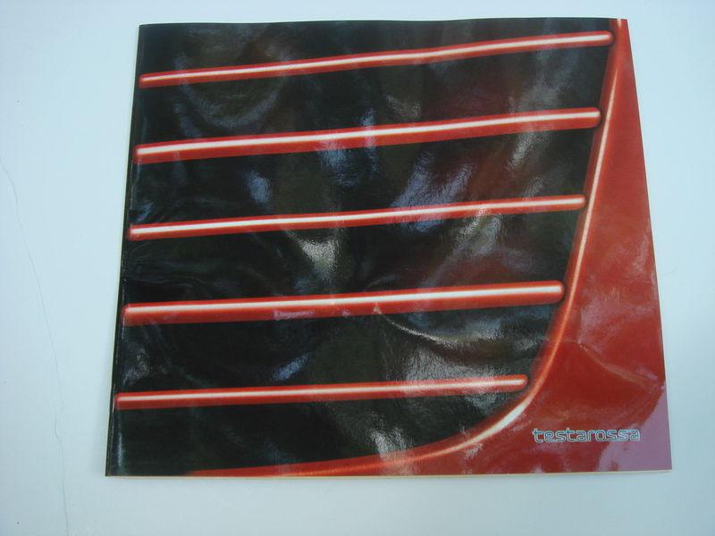 Ferrari testarossa sales brochure