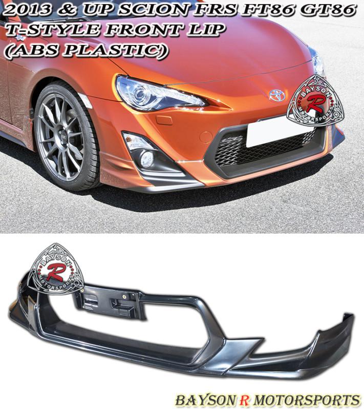 12-14 scion fr-s t style front bumper lip (abs)