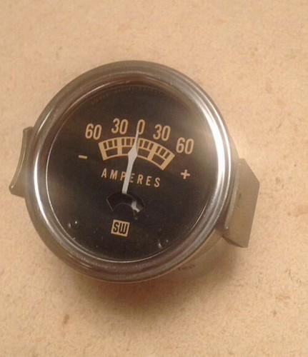 Vintage stewart warner amperes gauge ,amp gauge, electrical 