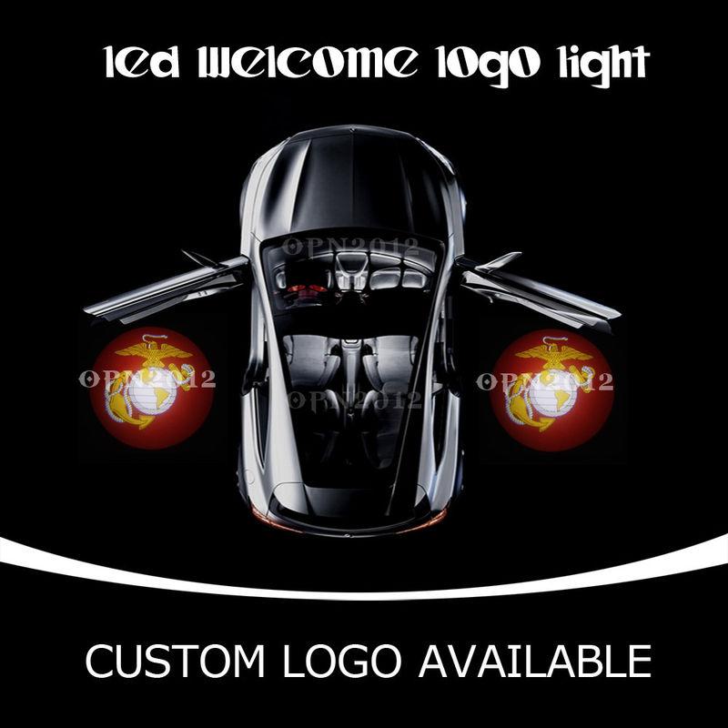 Car door welcome united states marine corps logo laser projector shadow led lamp