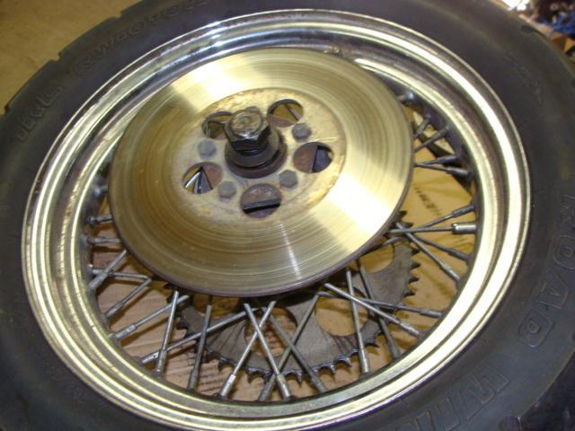 1980 harley shovelhead super glide superglide fxe rear wheel rim tire 16"