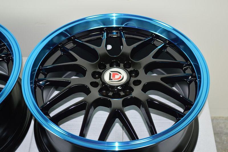 17 wheels blue lip integra civic accord eclipse sentra matrix 5x100 5x114.3 rims