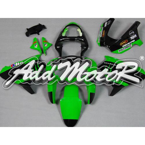 For zx-9r 00 01 2000 2001 zx9r abs fairing green black 9001s