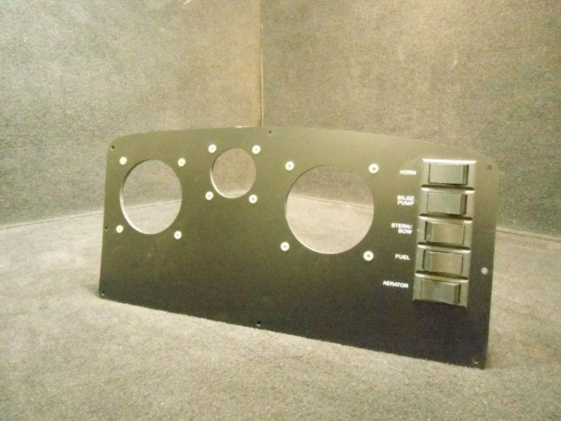 Dash panel w/ bilge pump, horn, stern/bow, fuel & aerator 16 3/16" x 8 1/16" #9