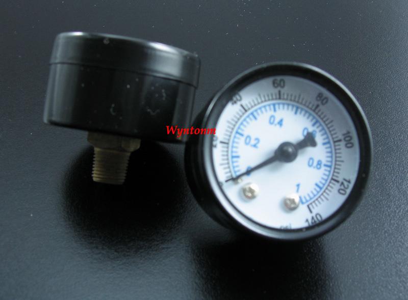 Fuel pressure gauge meter 1/8" npt max 140 psi air mpa