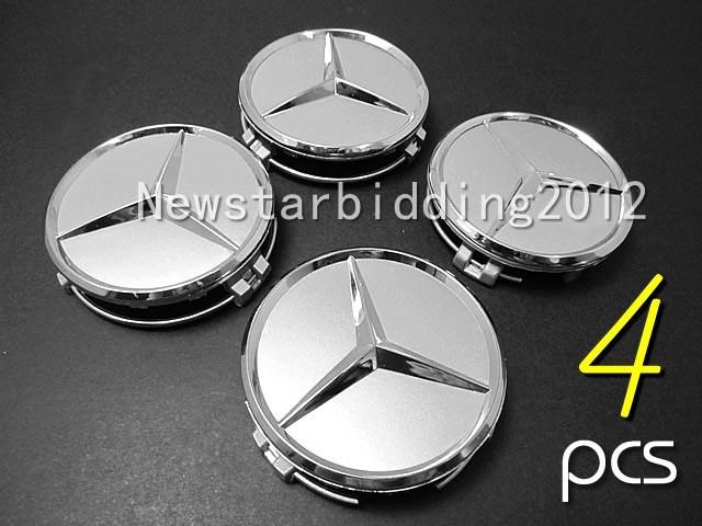 New 4x 75mm 3inch mercedes benz center hub caps wheel e s ml sl clk slk