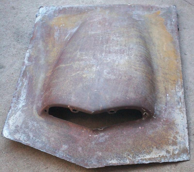 Original hood scoop cut from a 1955-57 thunderbird kustom rat rod look