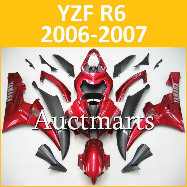 Fit yamaha yzf r6 06 07 yzfr6 2006 2007 600 fairing kit abs bodywork d13 b12