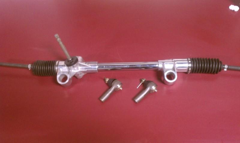 Mustang ii chrome manual steering rack & pinion with tie rod ends mustang ii