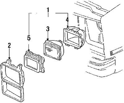 Gmc 5968095 genuine oem factory original headlamp housing