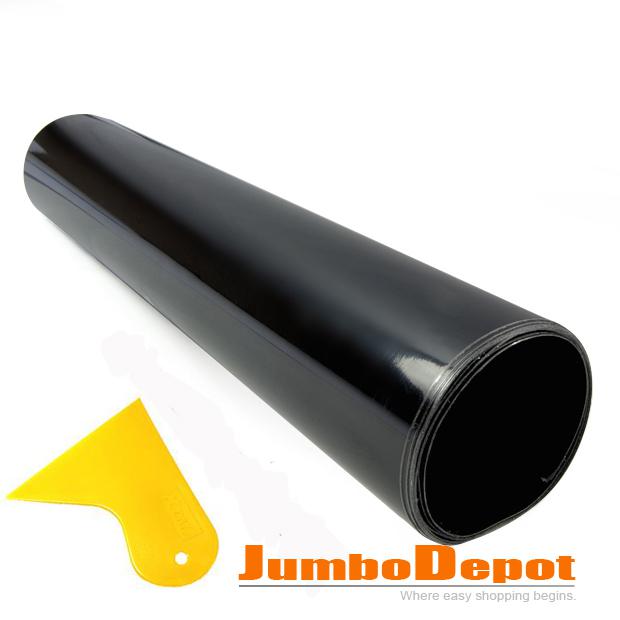 30cmx145cm black vinyl film for car bumper turning signal fog tail brake light 