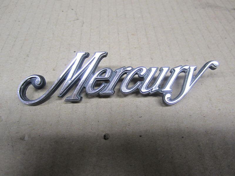 Mercury 1975 1977 emblem ornament " mercury "     chrome -  metal