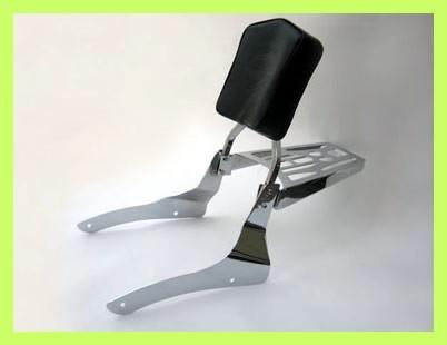 Kawasaki vulcan vn 2000 sissy bar, backrest pad, and luggage rack