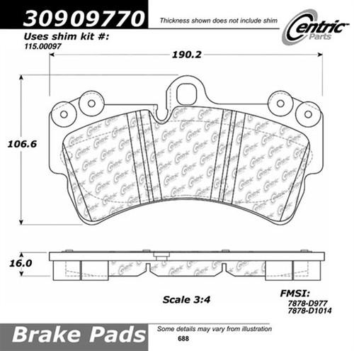 Centric-power slot 309.09770 street performance cayenne q7 q7 (canadian) touareg