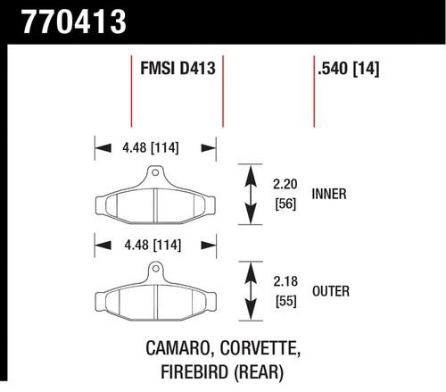 Hawk performance 770413 premium oes; disc brake pads