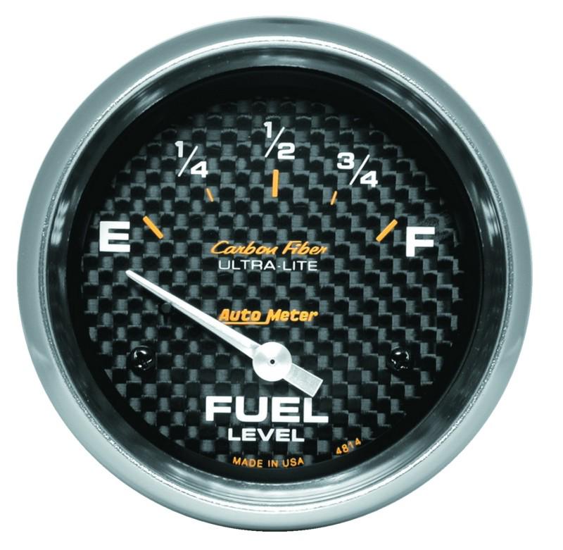 Auto meter 4814 carbon fiber; electric fuel level gauge