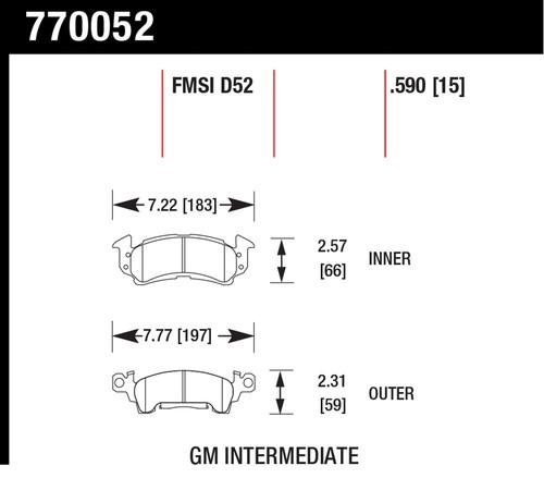 Hawk performance 770052 premium oes; disc brake pads