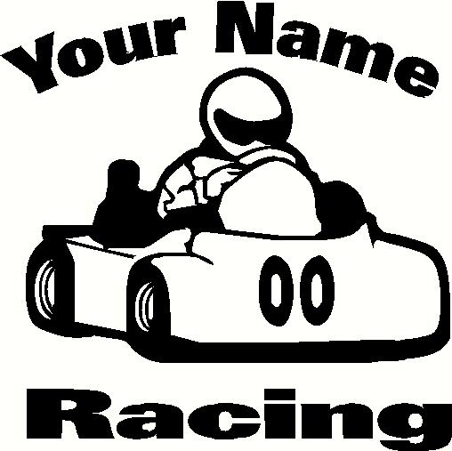 Customized race racing  go cart kart briggs vinyl decal sticker 