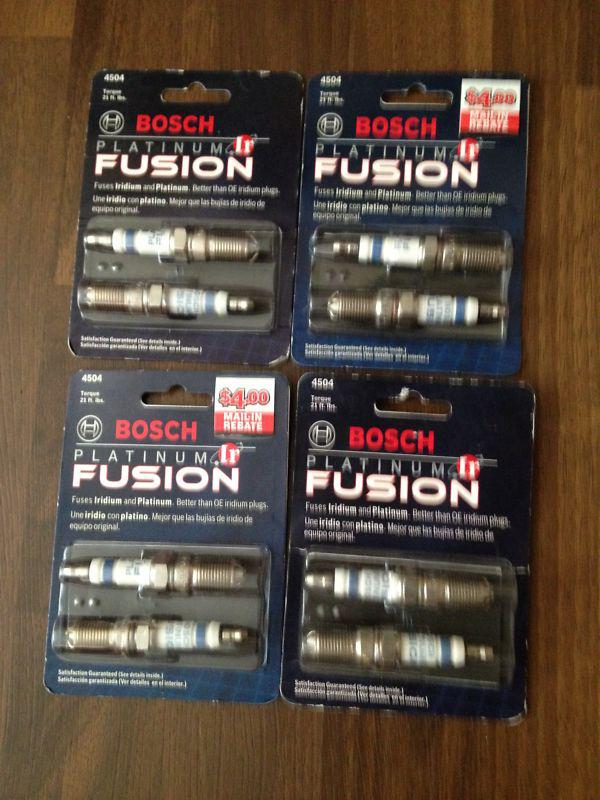 Bosch platinum fusion 4504 spark plugs brand new