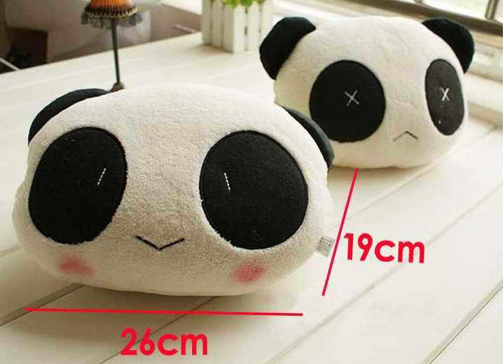 Pair of cute panda plush cushion pillow car head rest auto rest 