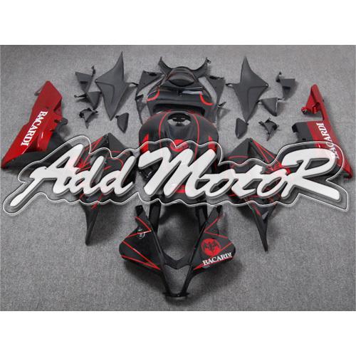 For cbr600rr 07-08 2007-2008 injection molded fairing red flames black 6772a