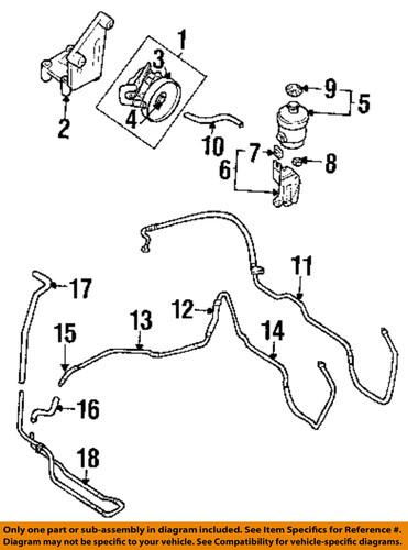 Hyundai oem 5755126300 pump & hoses-steering-cooler line