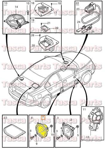 Brand new oem 50w interior door loudspeaker 1999-2009 volvo s60 s80 v70 v70xc