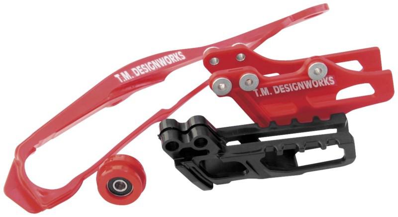 T.m. designworks dirt cross moto chain slide-n-guide kit - red  dck-sx4-rd