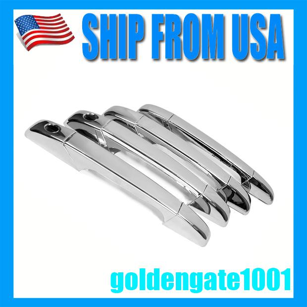 Us new silver chrome door handle cover bowl trim for cadillac sierra yukon 07 11