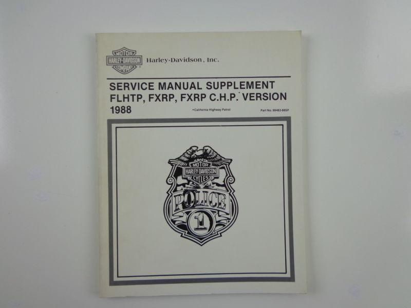 Harley davidson 1988 flhtp fxrp chp police supplemnt service manual 99483-88sp 6