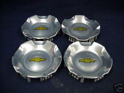 Chevy avalanche silverado suburban tahoe 07-09 polished center caps - set of 4 