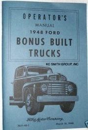 1948 ford truck owners manual