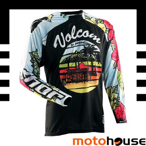 Thor mens core volcom aloha jersey mx offroad dirt motocross black blue pink 